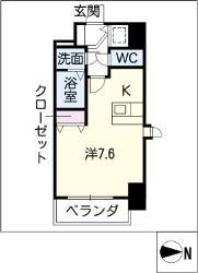 プレサンス名古屋駅前グランヴィル(1K/4階)の間取り写真