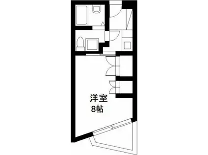 リ・バースコート木花台(1K/3階)の間取り写真