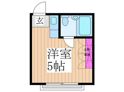 コーポ花小金井(ワンルーム/1階)の間取り写真