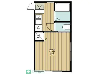 エステート昭島(1K/1階)の間取り写真