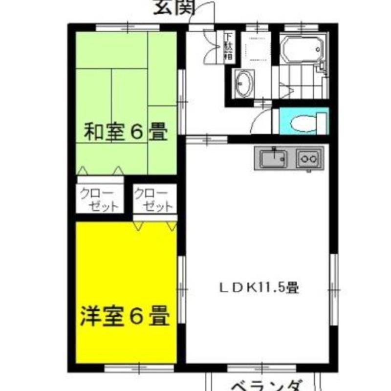 マリンブリーズ・JR 8TH(2LDK/1階)の間取り写真