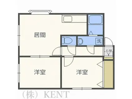 プレステージN3(2LDK/2階)の間取り写真