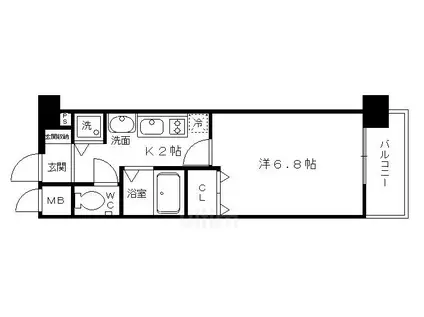 サムティ祇園河原町(1K/5階)の間取り写真