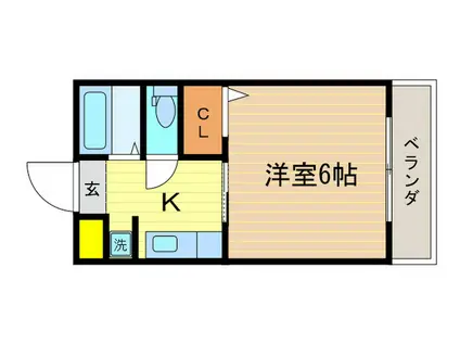 HORTI CORNUS(1K/1階)の間取り写真