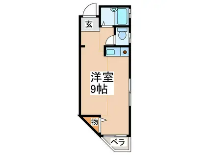 エクセルハイム墨江(ワンルーム/2階)の間取り写真