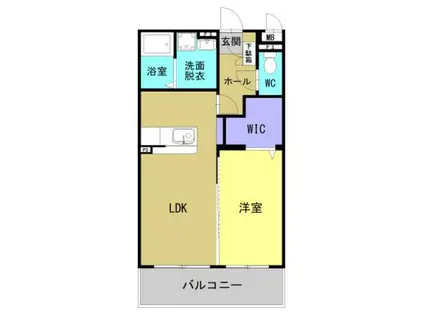 BLISS高松(1LDK/4階)の間取り写真