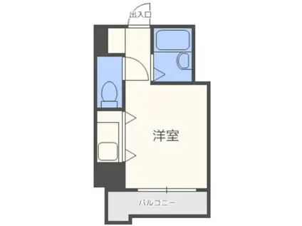 モアフィールド箱崎II(ワンルーム/6階)の間取り写真