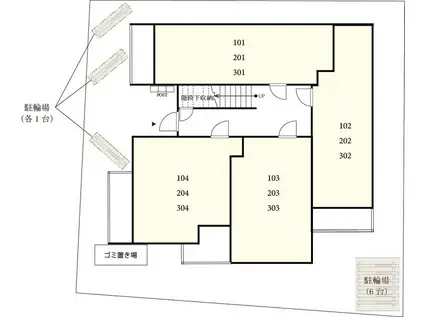 フルセイル高座渋谷2(1K/1階)の間取り写真