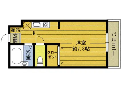 エステートピア(1K/2階)の間取り写真
