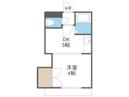 メゾン・ド・シャルム(1DK/4階)の間取り写真