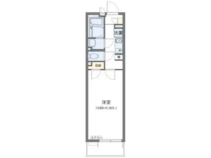 レオネクストグットドール(1K/3階)の間取り写真