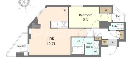 S-RESIDENCE北綾瀬AWESOME(1LDK/4階)の間取り写真