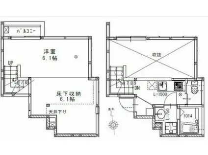 MSレジデンス(1K/1階)の間取り写真