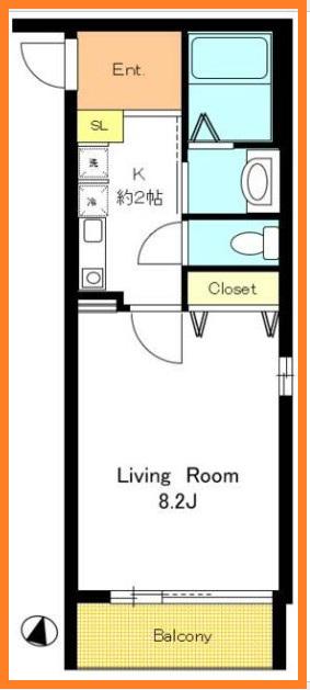 リヴェール木場(1K/3階)の間取り写真