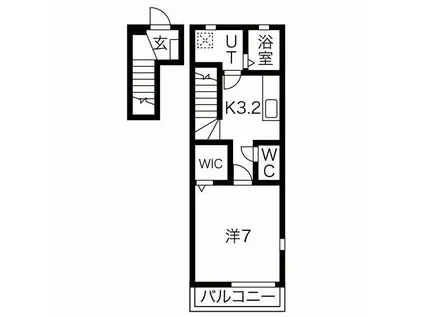 39HOUSE向中野(1K/2階)の間取り写真