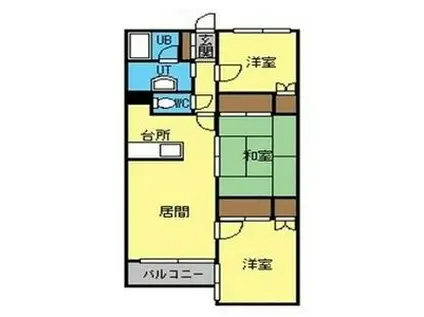 メゾンド発寒(3LDK/1階)の間取り写真