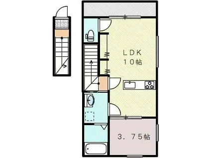 LUMIELE仏生山(1LDK/2階)の間取り写真