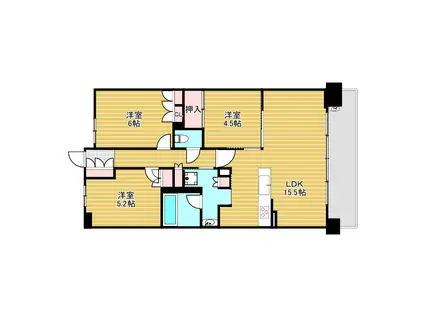 ジオ千里中央ザ・レジデンス(3LDK/3階)の間取り写真