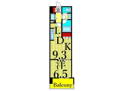 レジディア南千住(1LDK/2階)の間取り写真