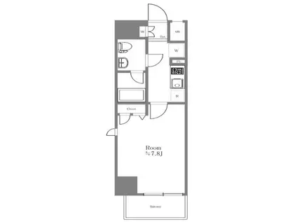 プレール・ドゥーク有明(1K/8階)の間取り写真