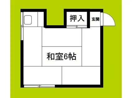 みつる荘(1K/1階)の間取り写真