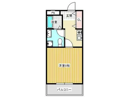 シーアーク神戸西(1K/3階)の間取り写真