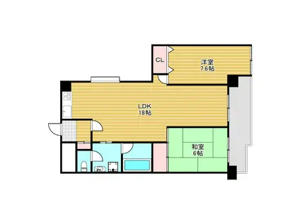 MAISON SHUTTLE(3LDK/4階)の間取り写真