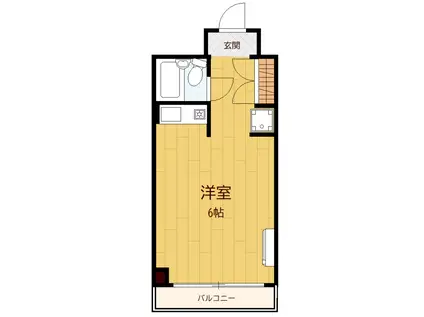 CIEL川崎(ワンルーム/1階)の間取り写真