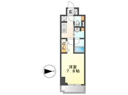 パークアクシス新栄(1K/11階)の間取り写真