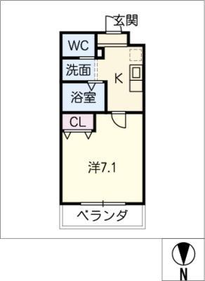 A・CITY守山小幡(1K/2階)の間取り写真