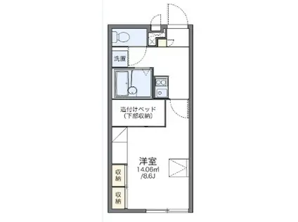 レオパレス赤穂2(1K/1階)の間取り写真