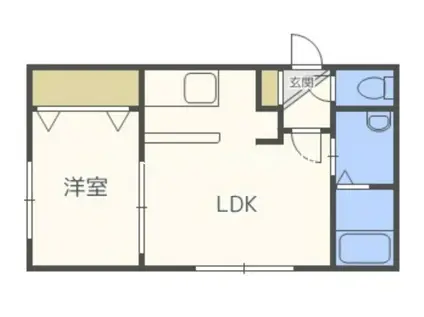 ベルメゾン北20(1LDK/4階)の間取り写真