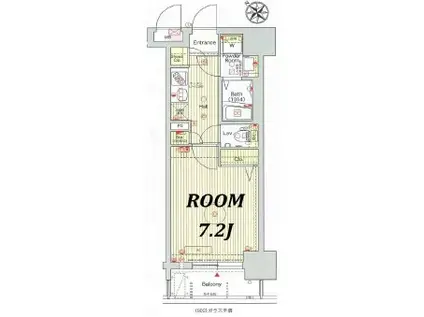 エステムプラザ天神イーストプレミアムタワー(1K/9階)の間取り写真