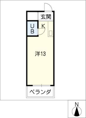 メゾンミエール(ワンルーム/3階)の間取り写真