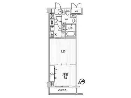 六本木デュープレックスエムズ(1LDK/5階)の間取り写真