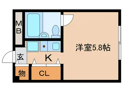 シャルマン小森(1K/5階)の間取り写真