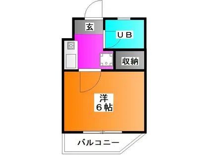 石塚ハイツ(1K/2階)の間取り写真