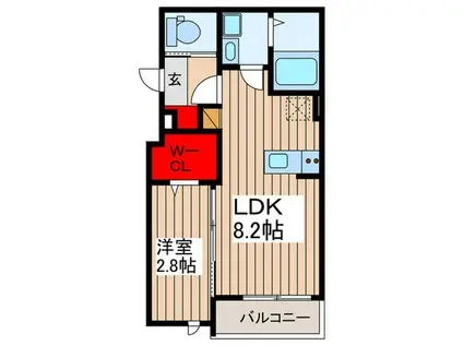 KEIAI RESIDENCE 東大宮II(1LDK/1階)の間取り写真
