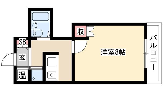 アロンサンシャイン(1K/3階)の間取り写真