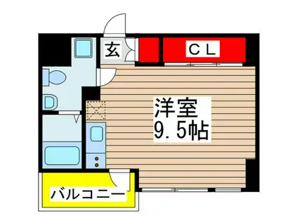 リエス千葉新宿(ワンルーム/5階)の間取り写真