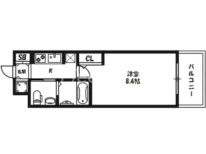 エスライズ梅田DOSHIN(1K/5階)の間取り写真