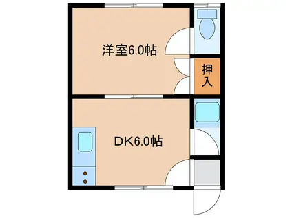 レジェンド宮前II(1DK/2階)の間取り写真