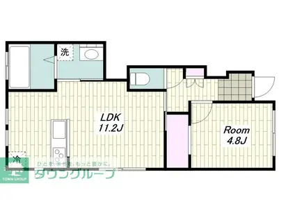 フォレストメゾン恭和I(1LDK/1階)の間取り写真