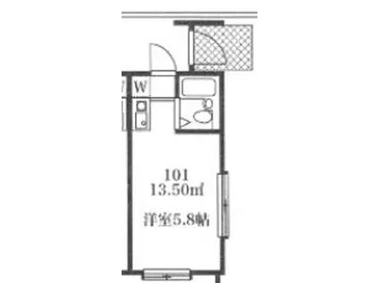 ノースコート赤塚VII(ワンルーム/2階)の間取り写真