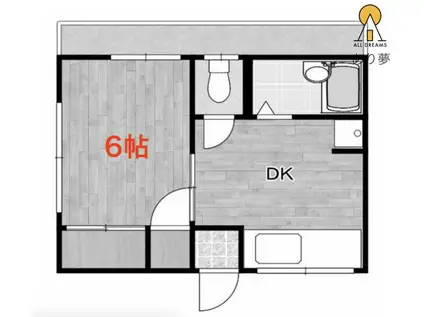 ニューエクセレントハイム白楽I(1DK/1階)の間取り写真