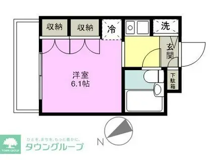 スカイコート西荻窪(1K/1階)の間取り写真