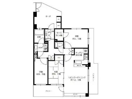 サクセス西高島平(3LDK/4階)の間取り写真