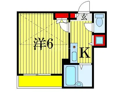 メゾンアール(1K/2階)の間取り写真
