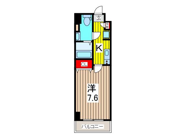 MAXIV西川口AZ DUE(1K/8階)の間取り写真