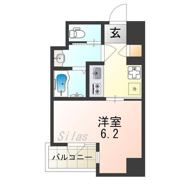 ARTIZA森ノ宮D.C(1K/5階)の間取り写真